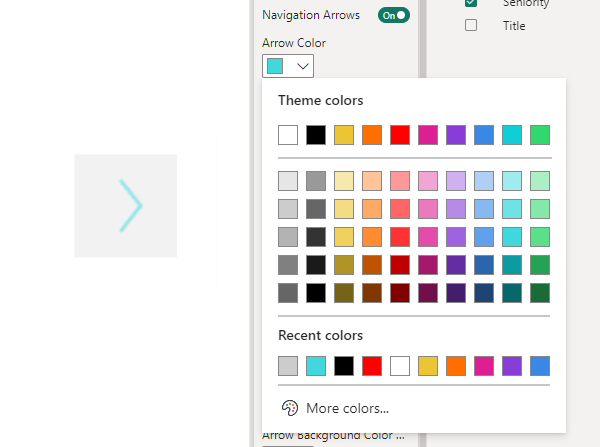 TimeSeries: Arrow Color Arrow Color