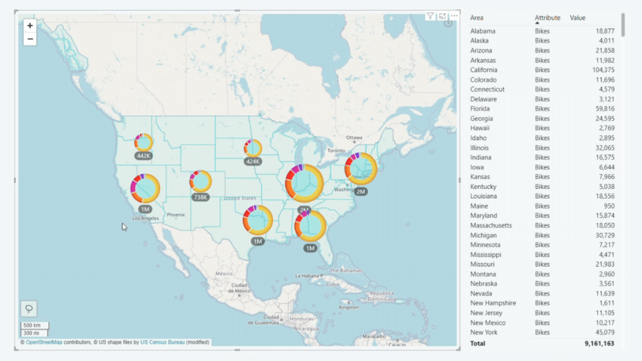 Map: Select location to filter data Select location to filter data