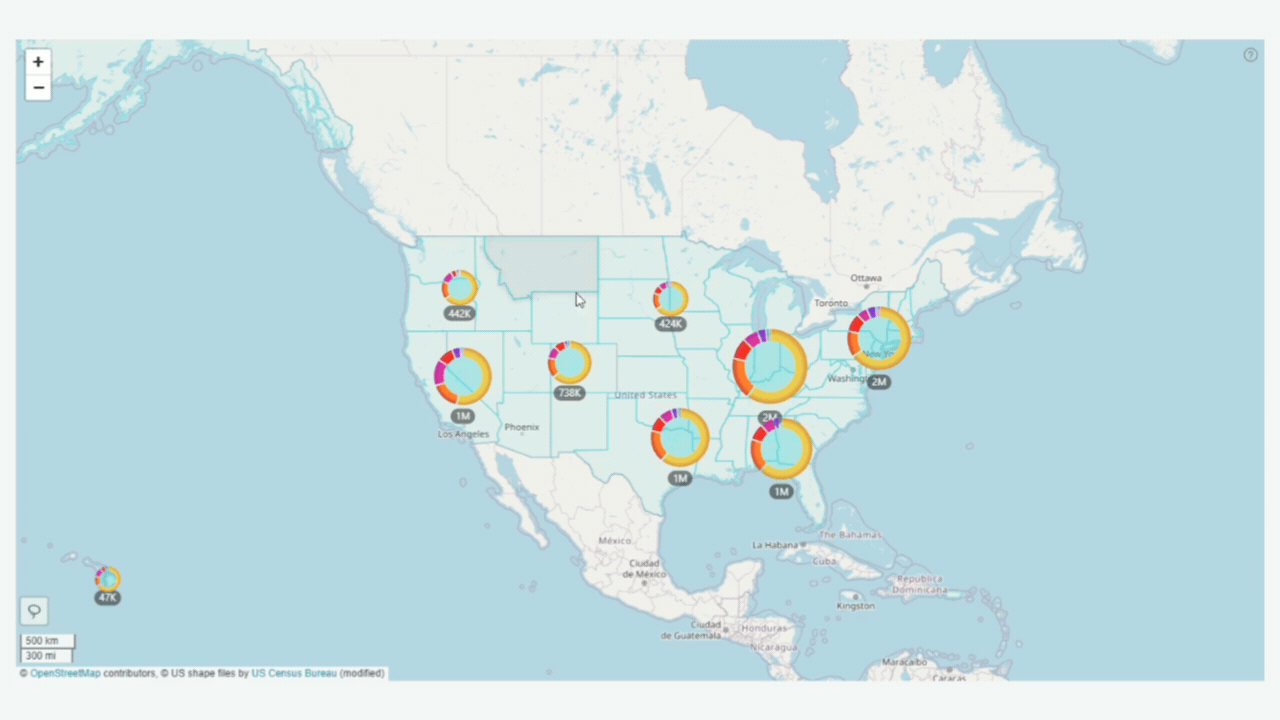 Map: Select Multiple points to filter data Select Multiple points to filter data