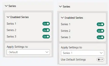 Line: Apply Settings To Apply Settings To and Use Default Settings controls in Drill Down Line PRO